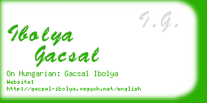 ibolya gacsal business card